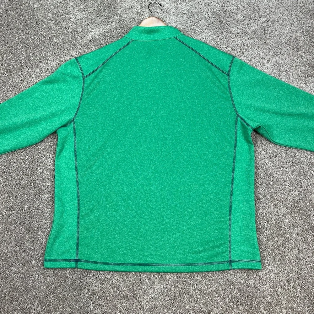 Pebble Beach Pullover Mens XL Green Heathered Quarter Zip Golf Performance‎ NEW